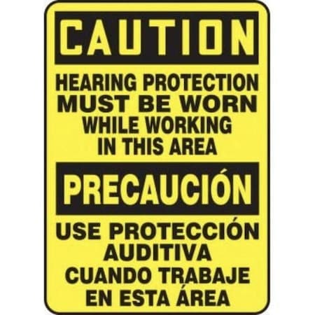 Accuform BILINGUAL OSHA CAUTION Safety Sign SBMPPE646VP SBMPPE646VP